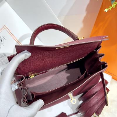 wholesale quality hermes kelly 25 togo retourn bourgogne ghw